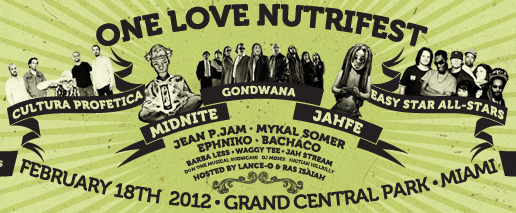 The Budweiser One Love Nutrifest on Feb 18th in Grand Central Park, Miami!